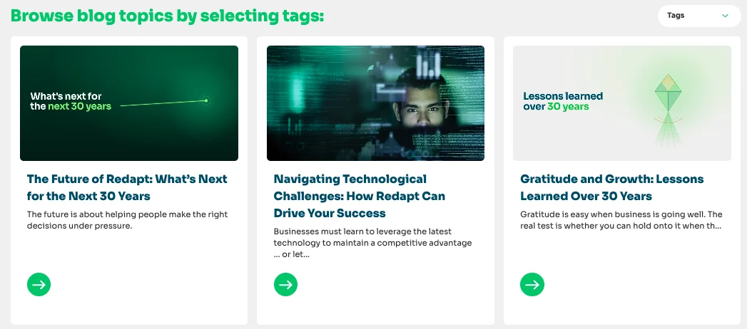 The Redapt blog, with posts on the future of Redapt, technological challenges, lessons learned over 30 years, AI security, datacenter modernization, and the art of the pivot